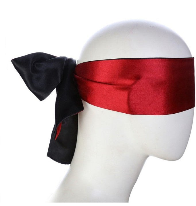 Antifaz de Tela Reversible SENS Rojo y Negro