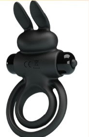 Anillo Conejito Vibrador Doble Negro