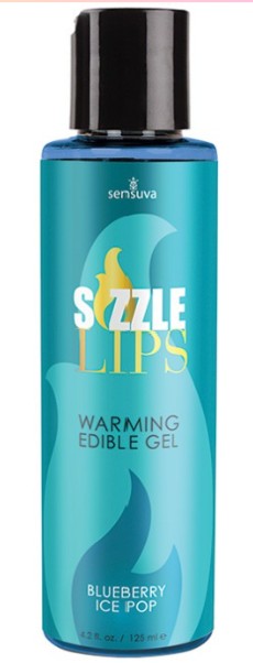 Sizzle Lips Gel Cálido Comestible Arandano