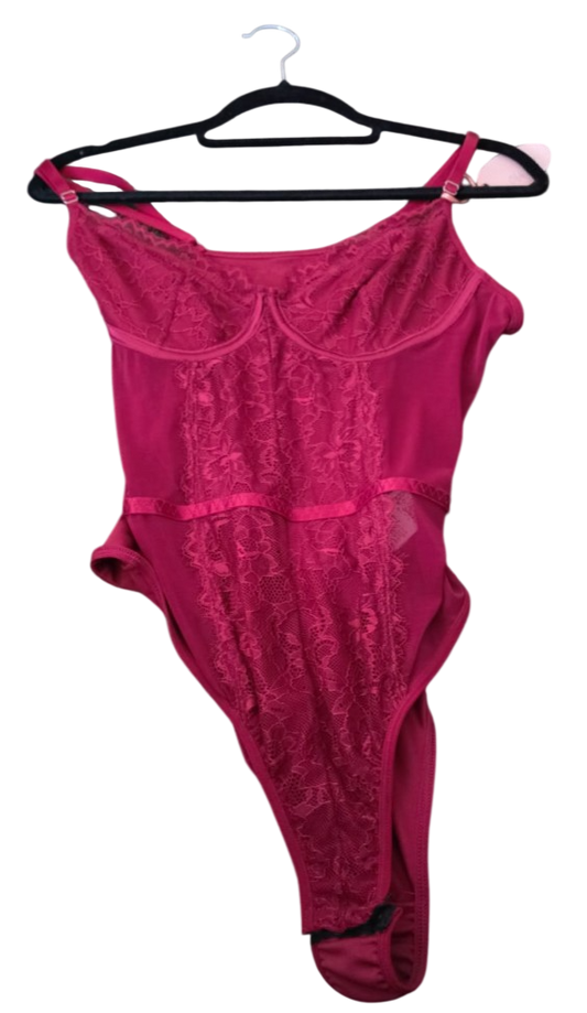 Body Rojo de Encaje – Lencería Erótica Mujer