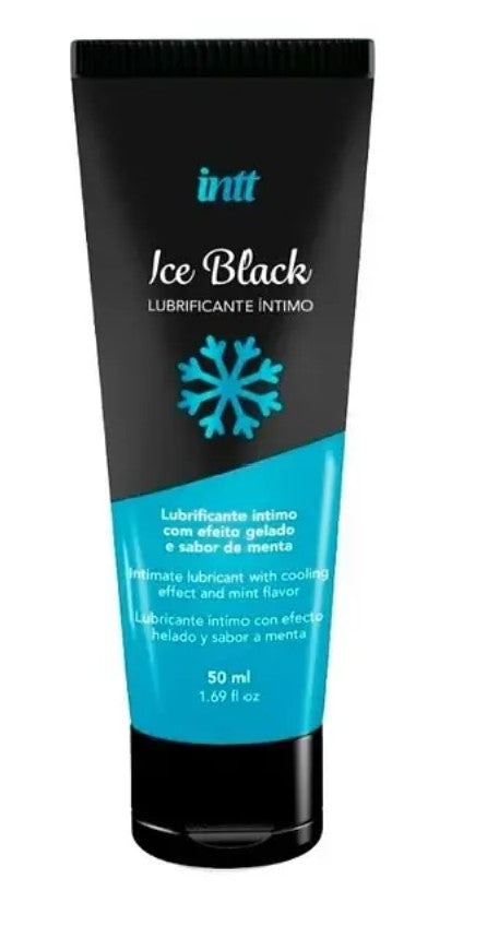 Lubricante Íntimo INTT Ice Black a Base de Agua Sabor Menta Extrafuerte – 50 ml