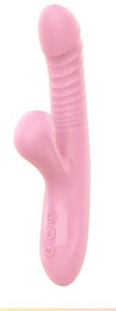 Vibrador telescópico con succionador y 42°c